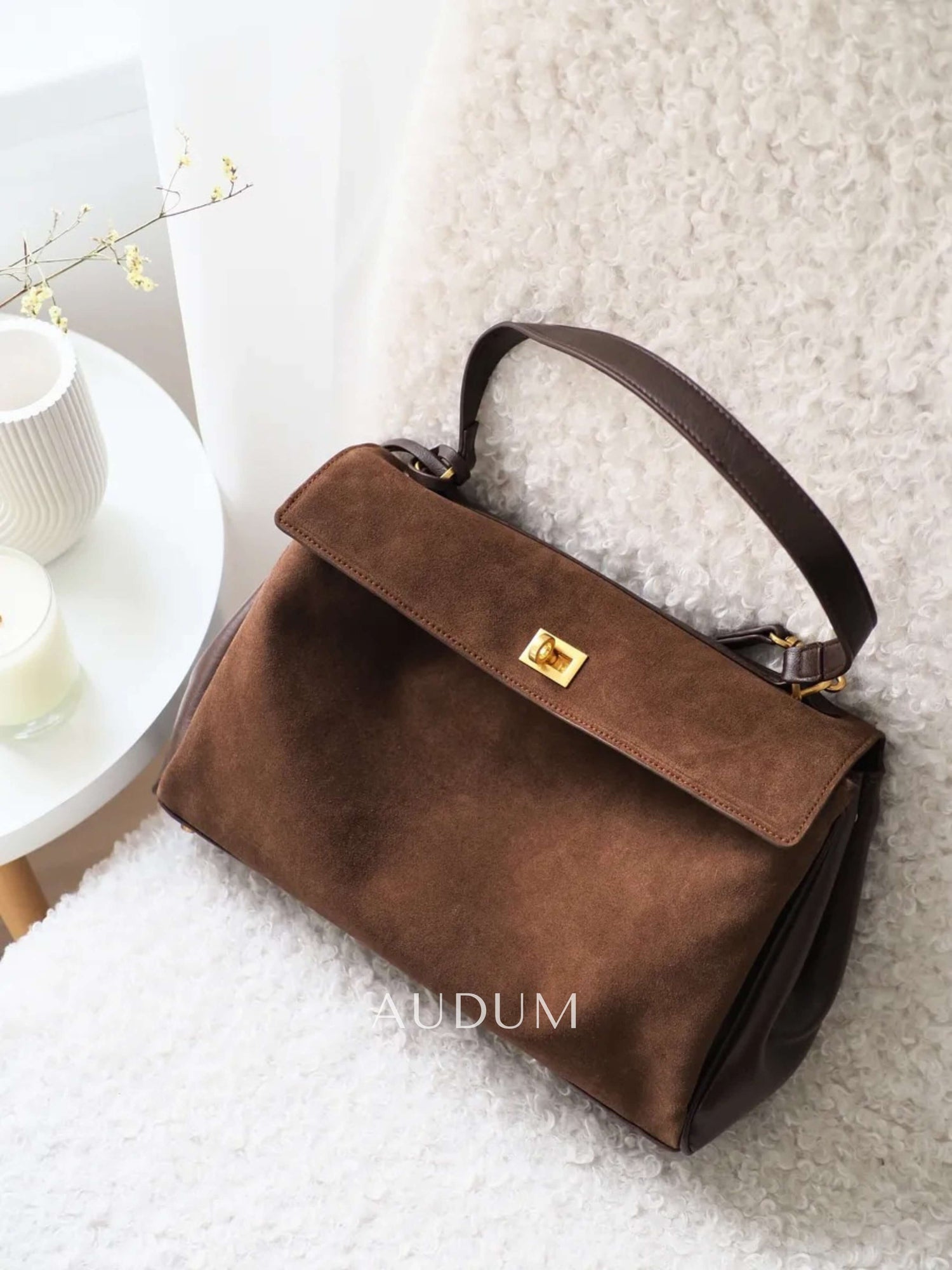 Juliette Suede Shoulder Bag Large
