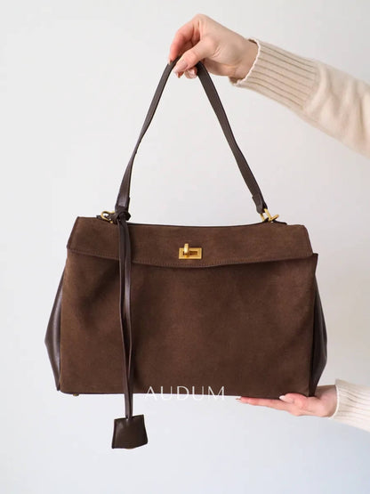 Juliette Suede Shoulder Bag Large