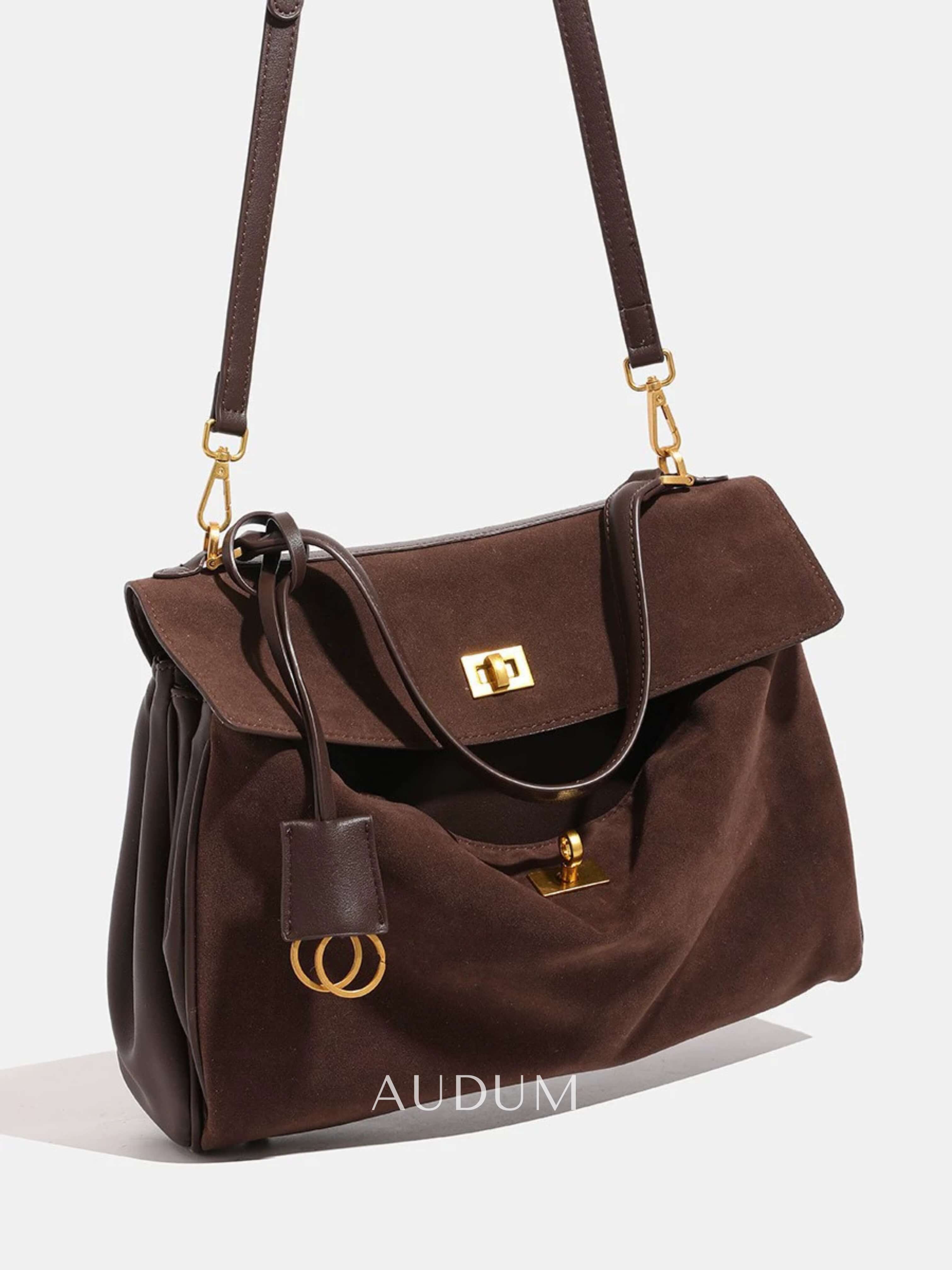 Juliette Suede Shoulder Bag Large